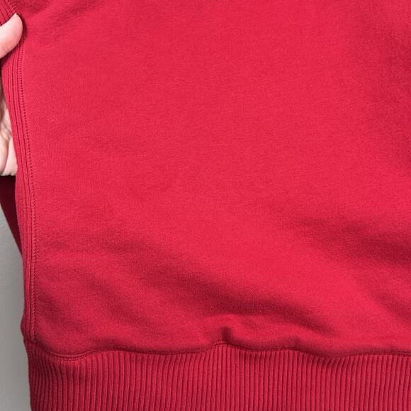 Vintage Y2K Aeropostale Faux Fur Zip Hoodie Juniors Size XL Red Jacket A87 Lined - Picture 13 of 14